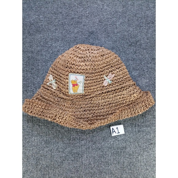 Disney Accessories - Vintage 1997 Disney Store Winnie the Pooh Straw Sun Hat Dragonfly Natural Fiber